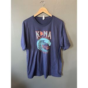 Kona Brewing Company Mens Blue Short Sleeve Graphic T-shirt size XL